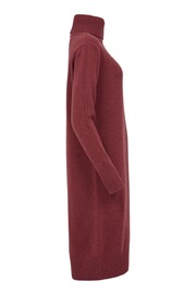Celtic & Co. Lambswool Roll Neck Brown Dress - Image 7 of 10