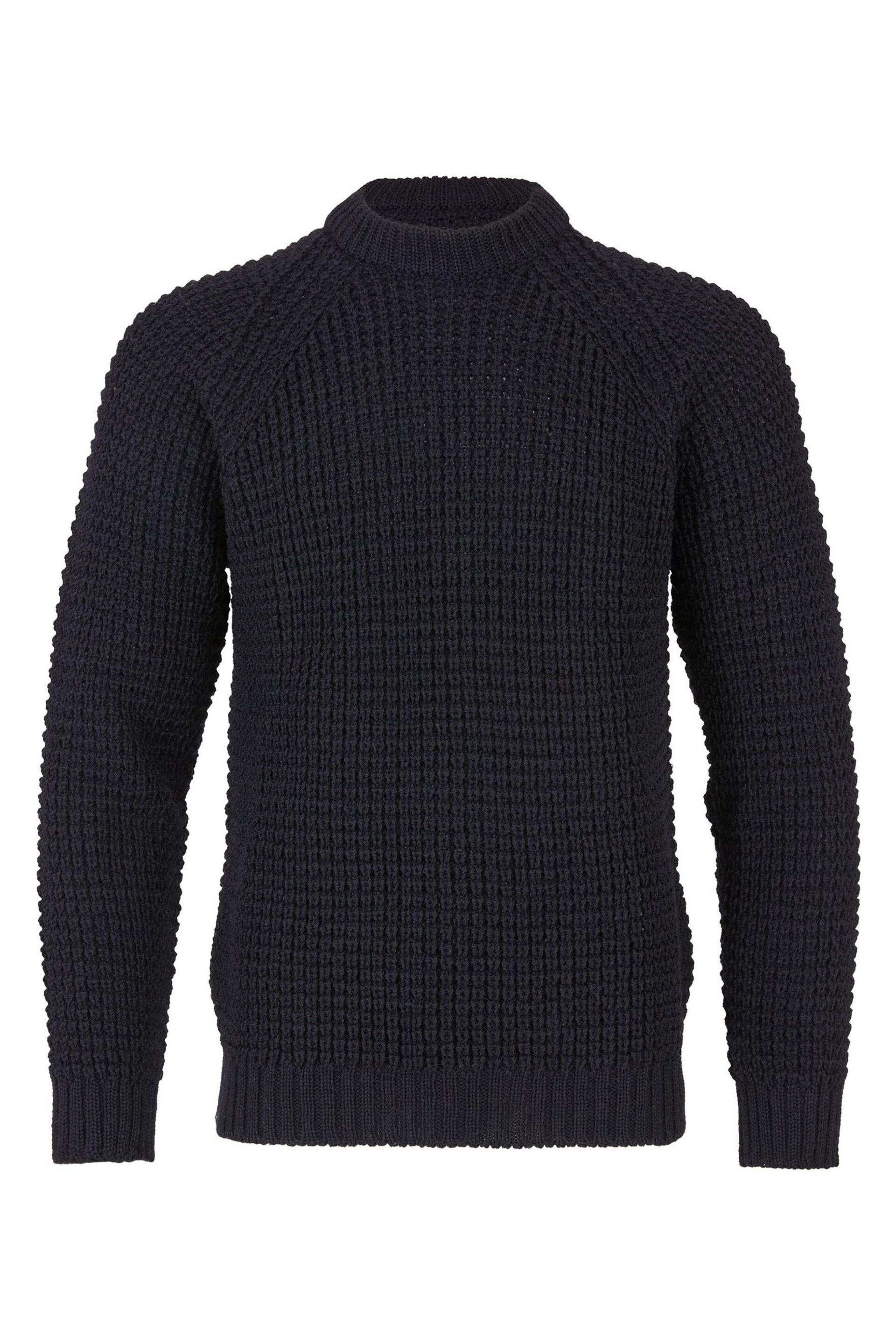 Celtic & Co. Mens Cream Waffle Stitch Crew Jumper - Image 2 of 4