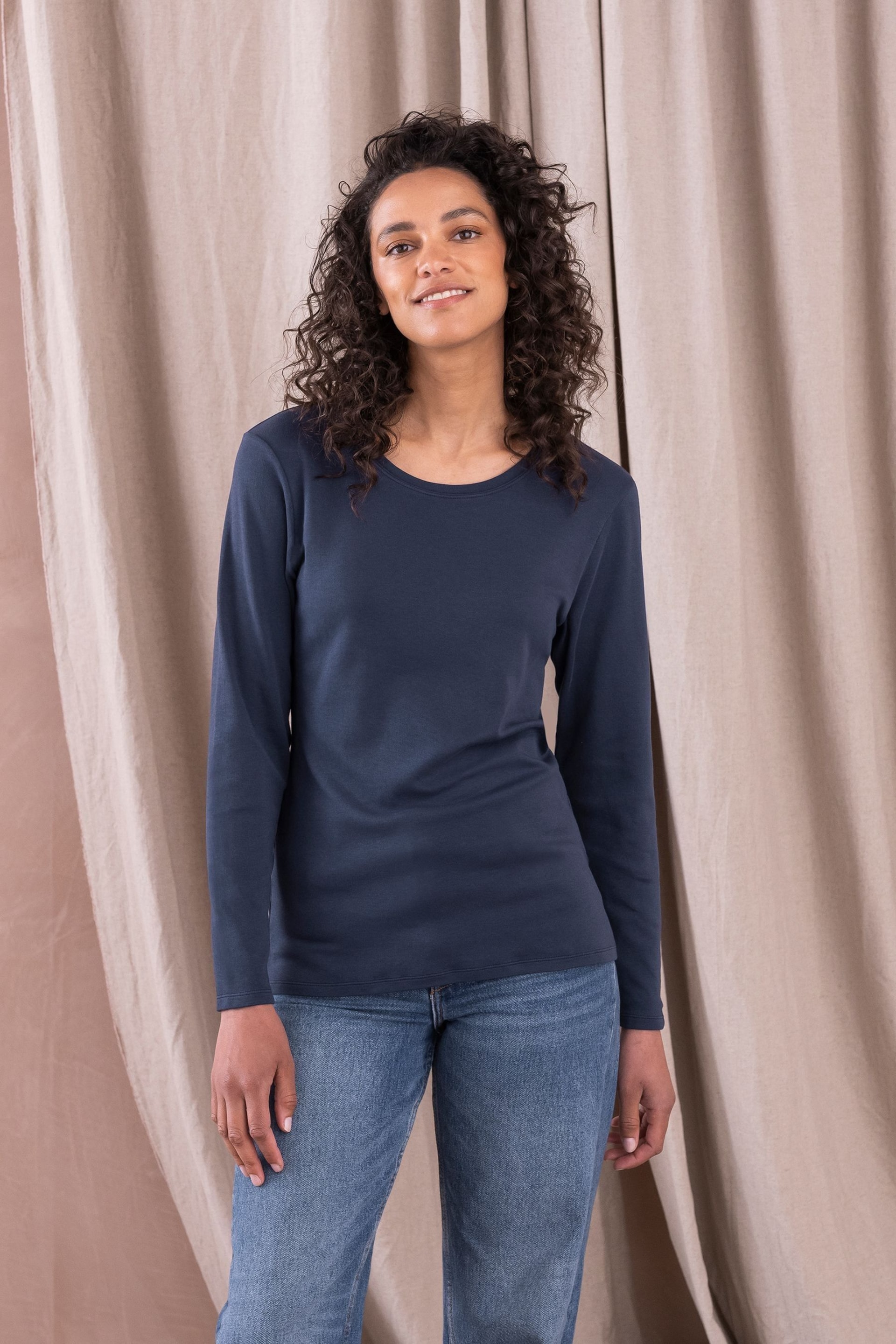 Celtic & Co. Blue Organic Cotton Long Sleeve T-Shirt - Image 1 of 7