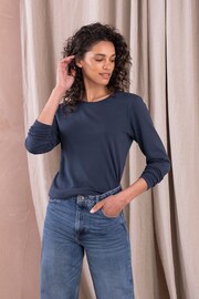 Celtic & Co. Blue Organic Cotton Long Sleeve T-Shirt - Image 2 of 7