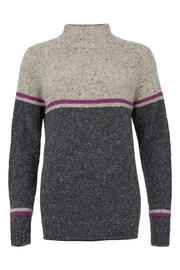 Celtic & Co. Grey Flecked Funnel Neck Jumper - Image 3 of 8