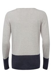 Celtic & Co. Grey Fine Knit Merino Crew Neck Jumper - Image 3 of 4