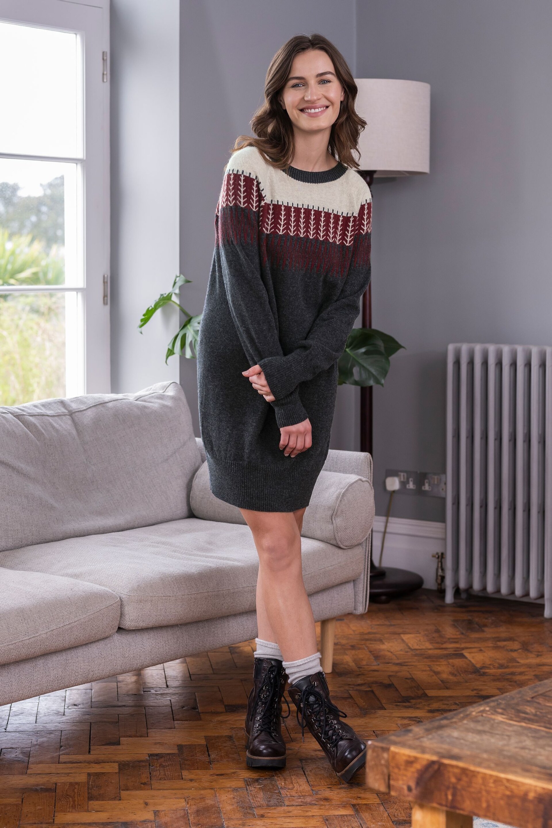 Celtic & Co. Grey Supersoft Slouch Dress - Image 3 of 8