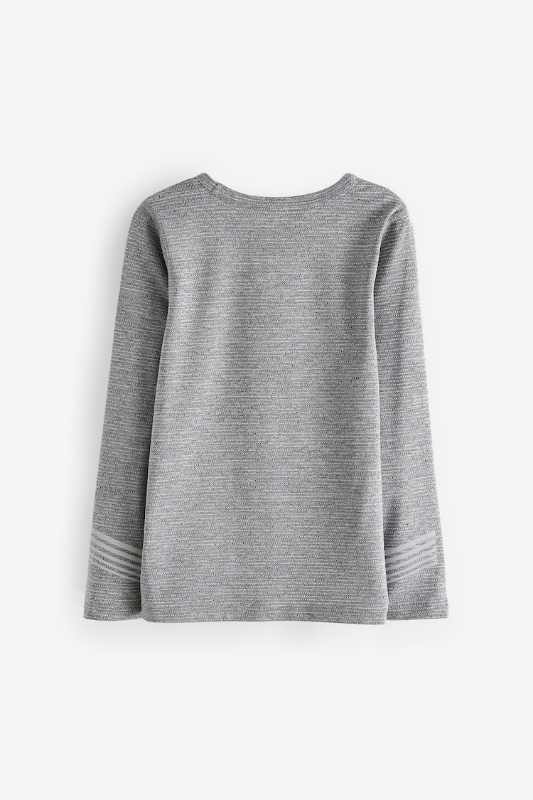 Grey Textured Base Layer Long Sleeve Top (3-16yrs) - Image 2 of 3