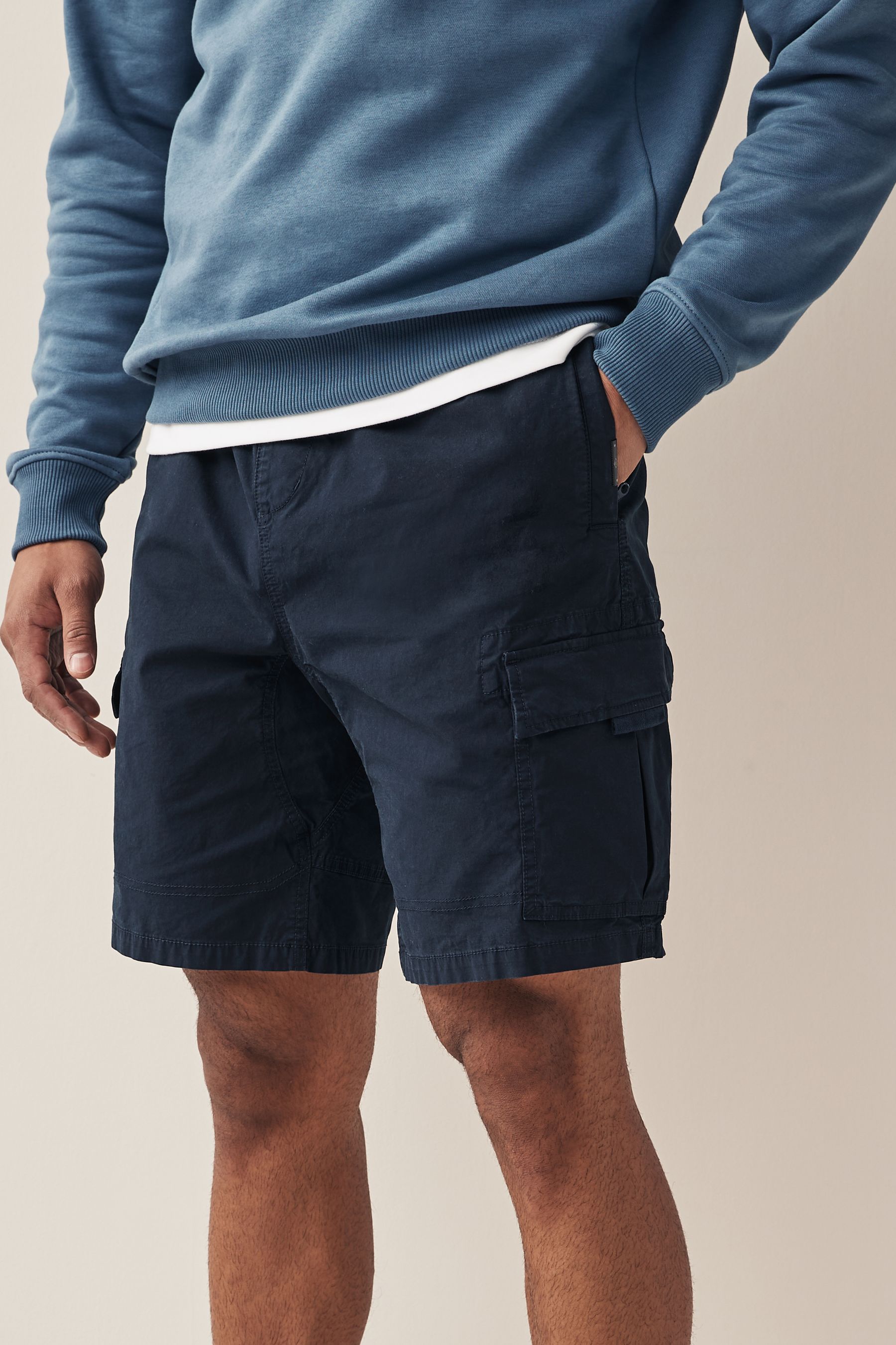Navy blue cargo shorts best sale