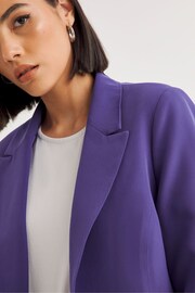 Simply Be Purple Ruched Sleeve Blazer - Image 5 of 5