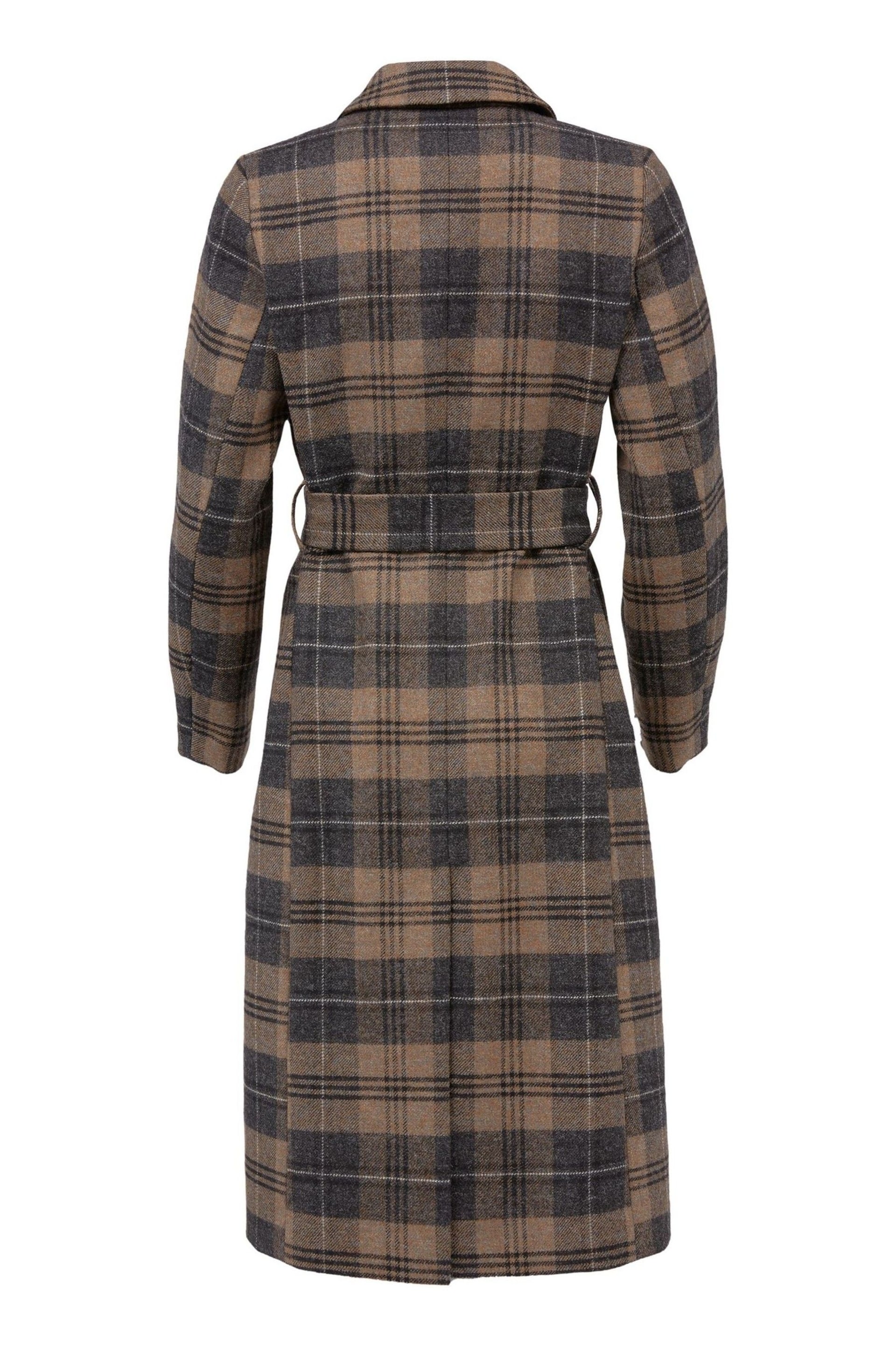 Celtic & Co. Wool Wrap Brown Coat - Image 5 of 6