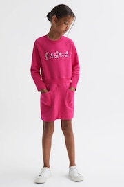 Reiss Pink Janine Junior Sweatshirt Dress - Image 1 of 6