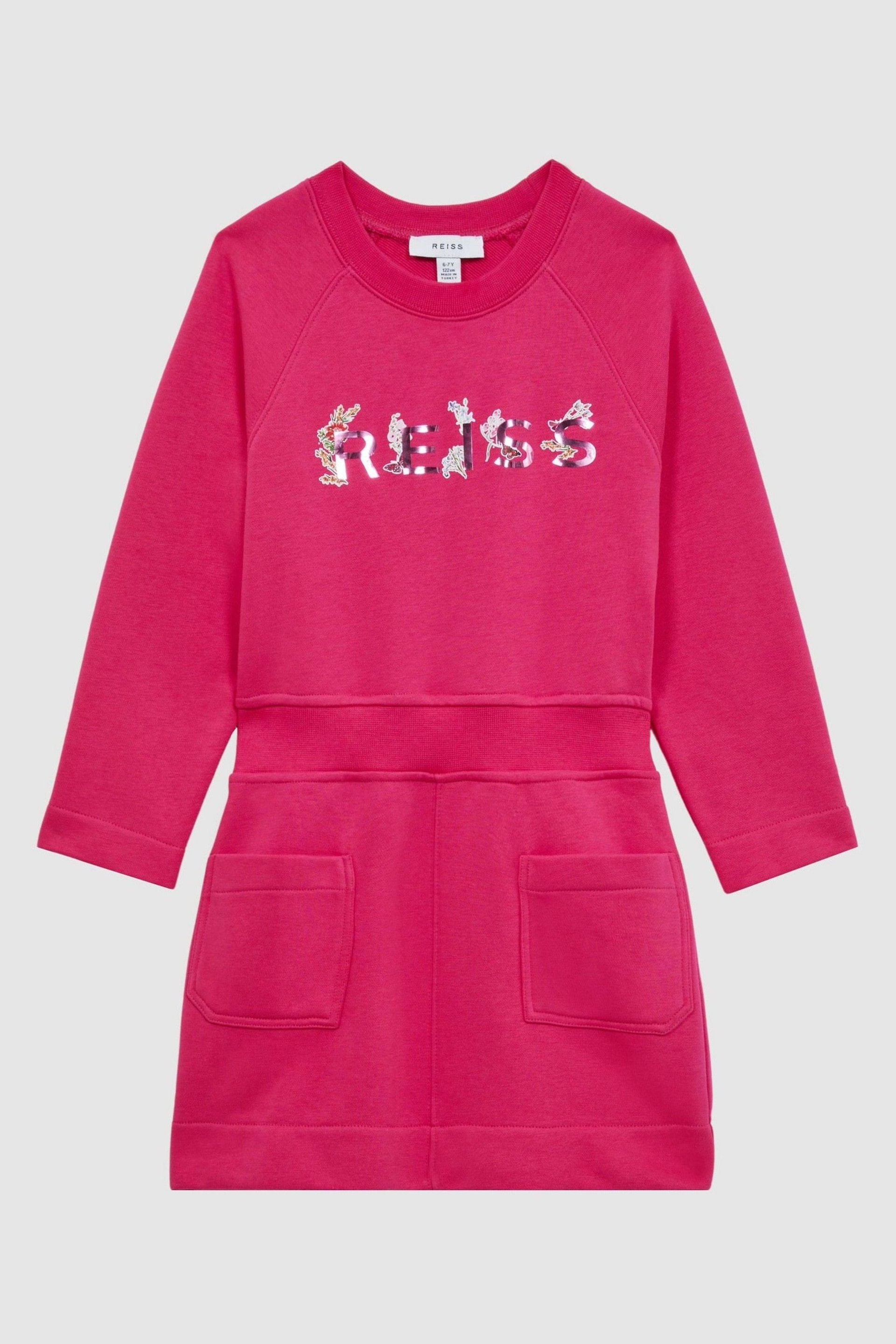 Reiss Pink Janine Junior Sweatshirt Dress - Image 2 of 6