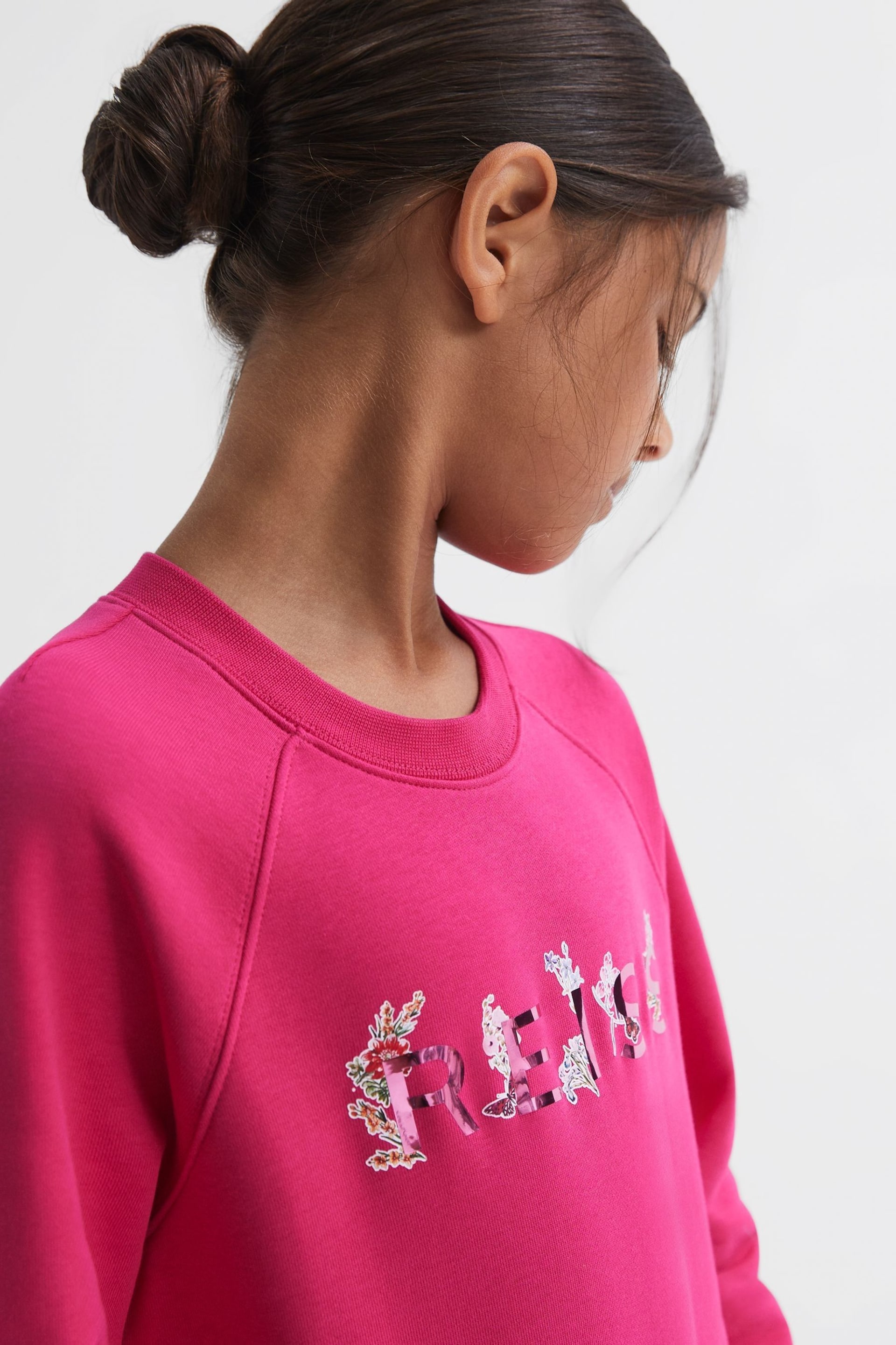 Reiss Pink Janine Junior Sweatshirt Dress - Image 4 of 6