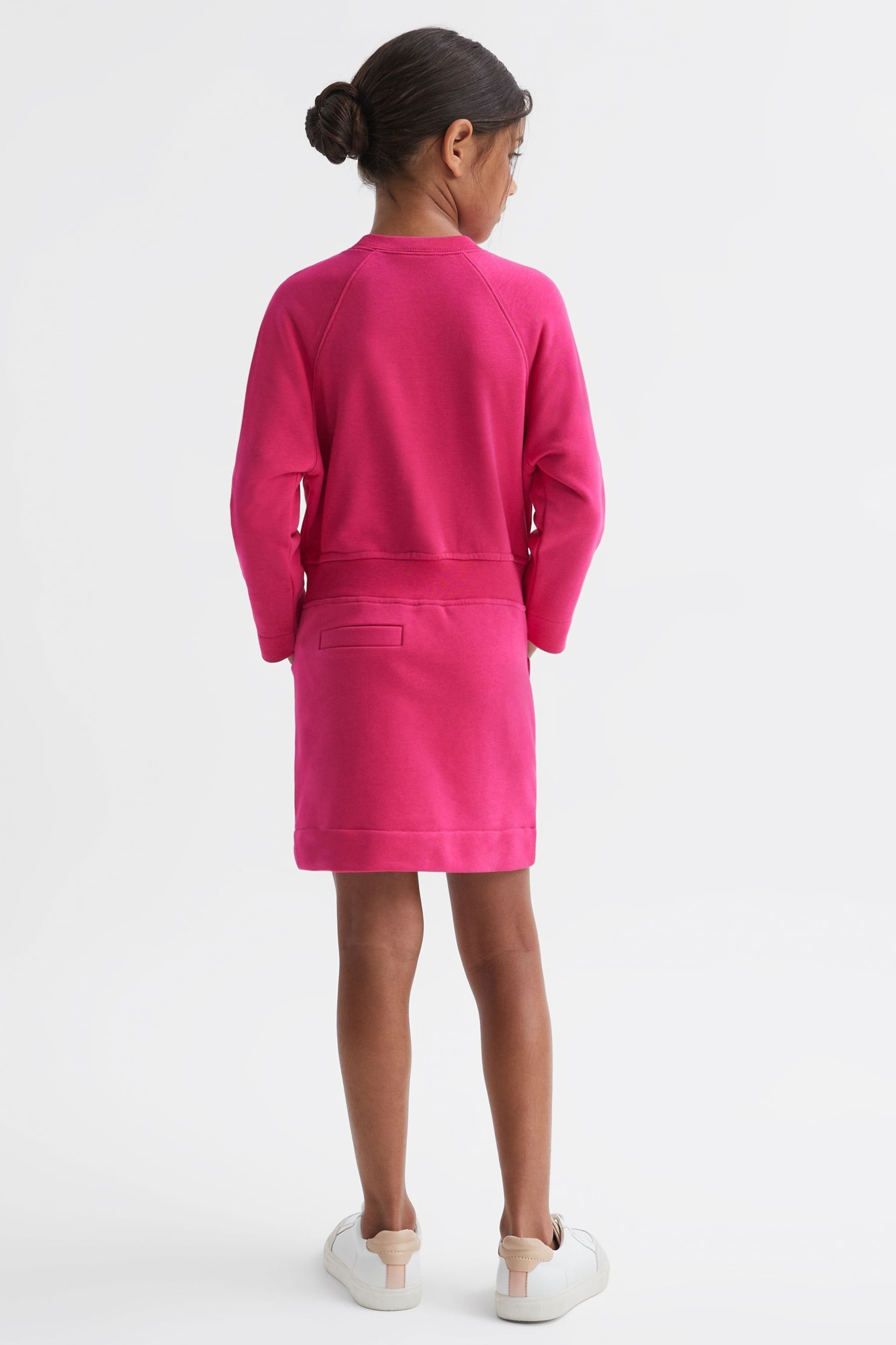 Reiss Pink Janine Junior Sweatshirt Dress - Image 5 of 6