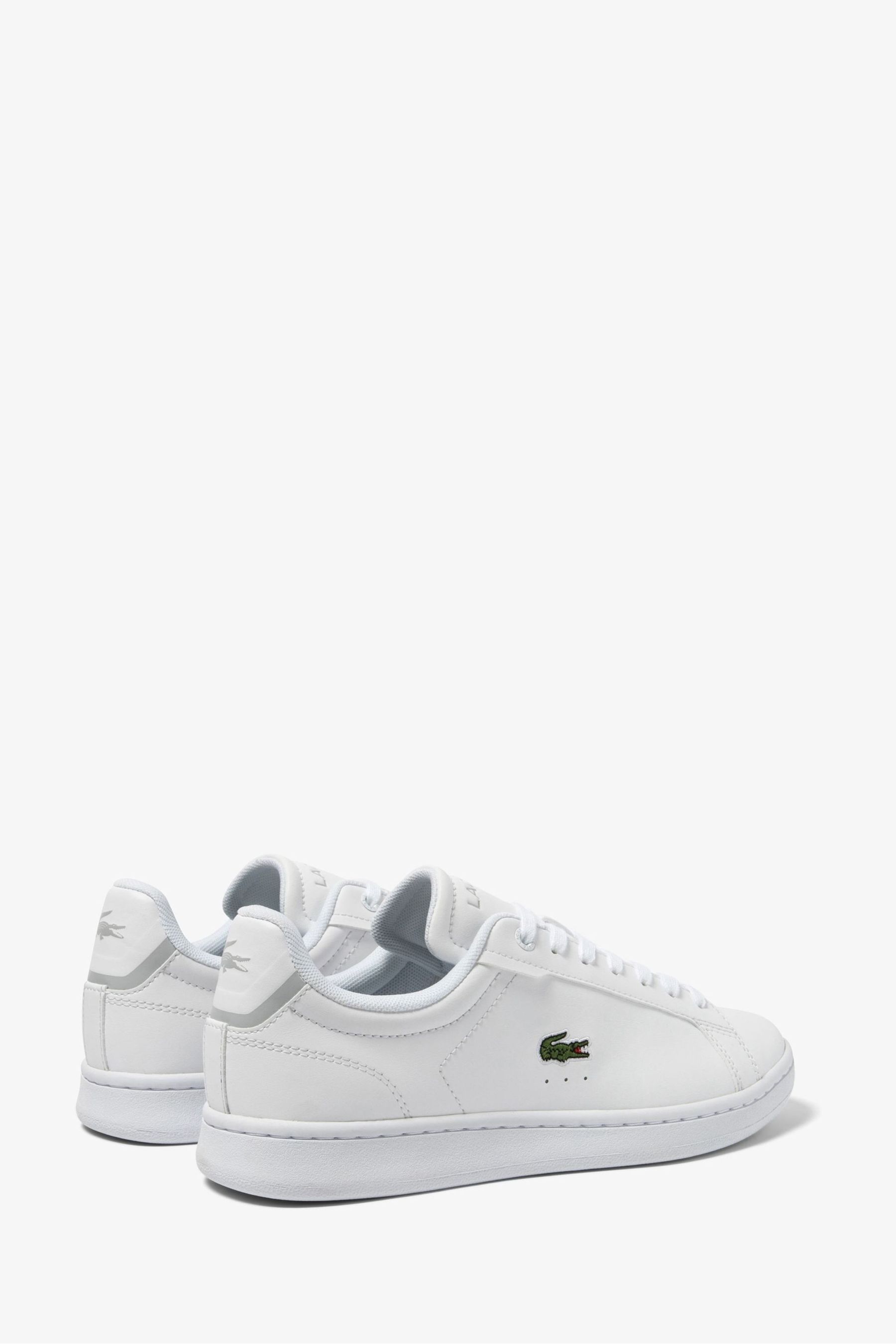 Boys white lacoste trainers shop