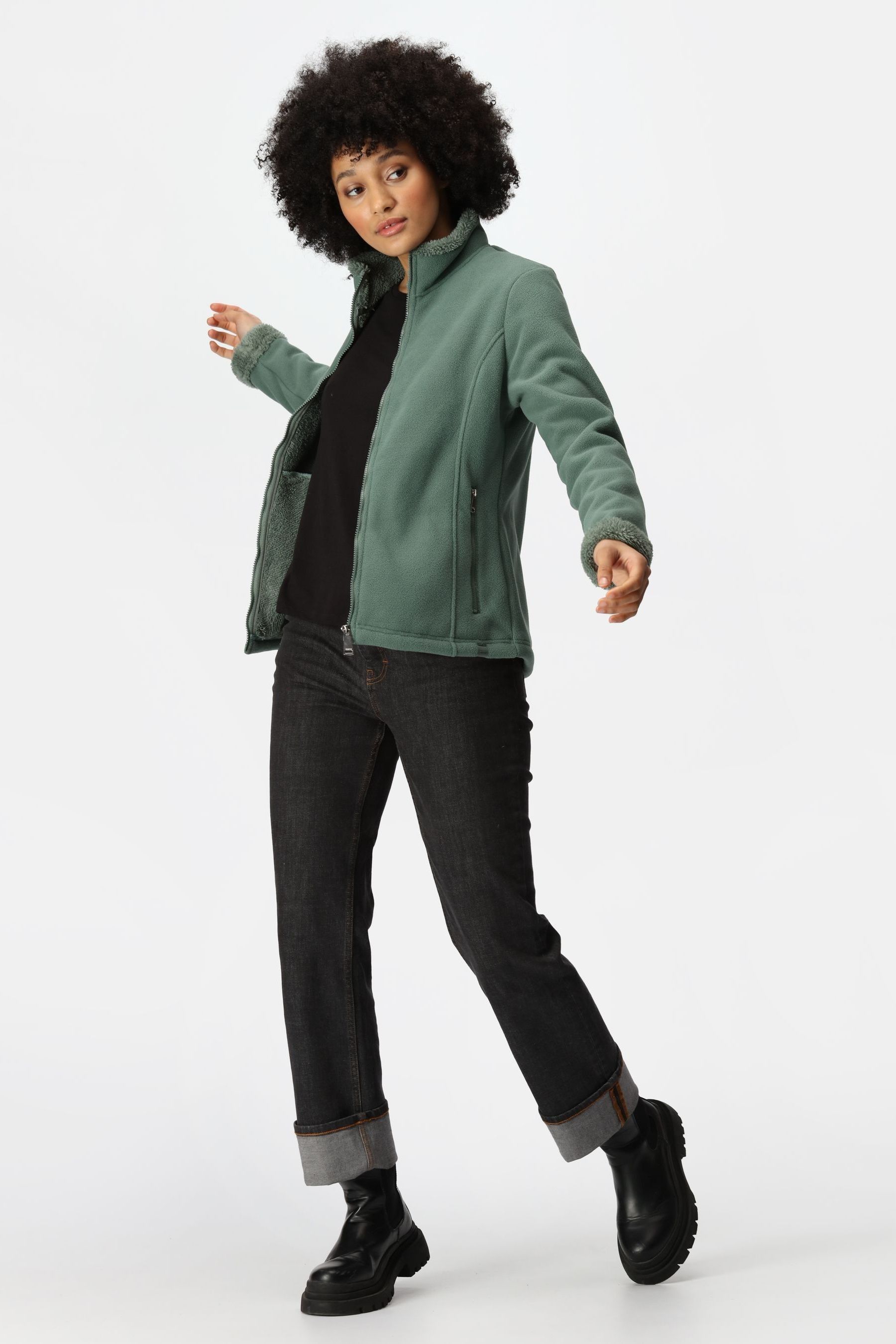 Buy Regatta Green Brandall Full Zip Borg Lined Fleece from Next Ireland