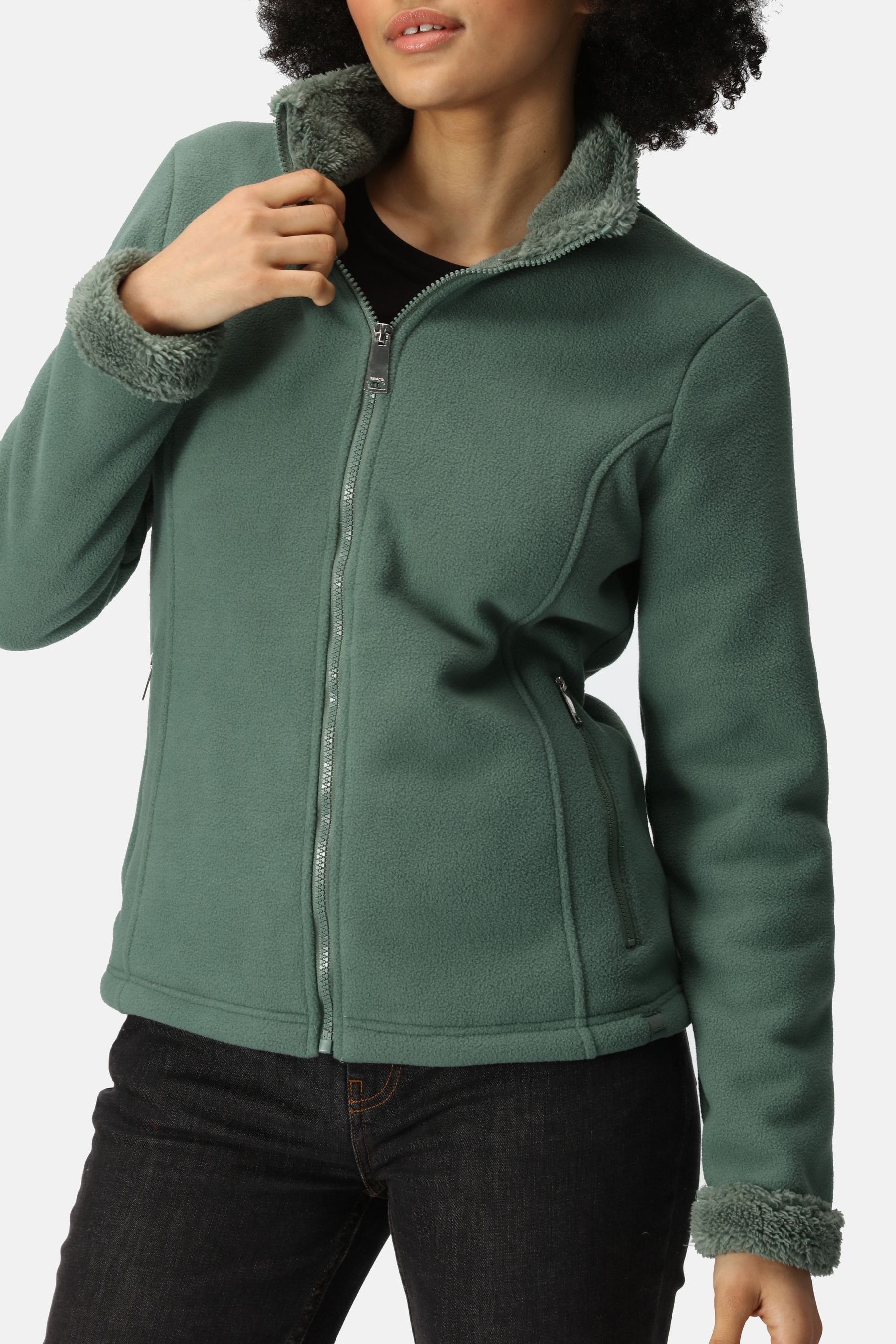 Buy Regatta Green Brandall Full Zip Borg Lined Fleece from Next Ireland