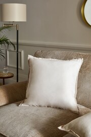 White 59 x 59cm Dalby Contrast Edge Cushion - Image 1 of 5