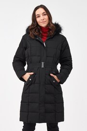 Regatta Black Decima Belted Padded Thermal Jacket - Image 1 of 9