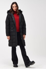 Regatta Black Decima Belted Padded Thermal Jacket - Image 3 of 9