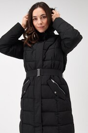 Regatta Black Decima Belted Padded Thermal Jacket - Image 4 of 9