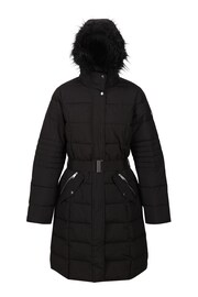 Regatta Black Decima Belted Padded Thermal Jacket - Image 8 of 9