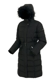 Regatta Black Decima Belted Padded Thermal Jacket - Image 9 of 9