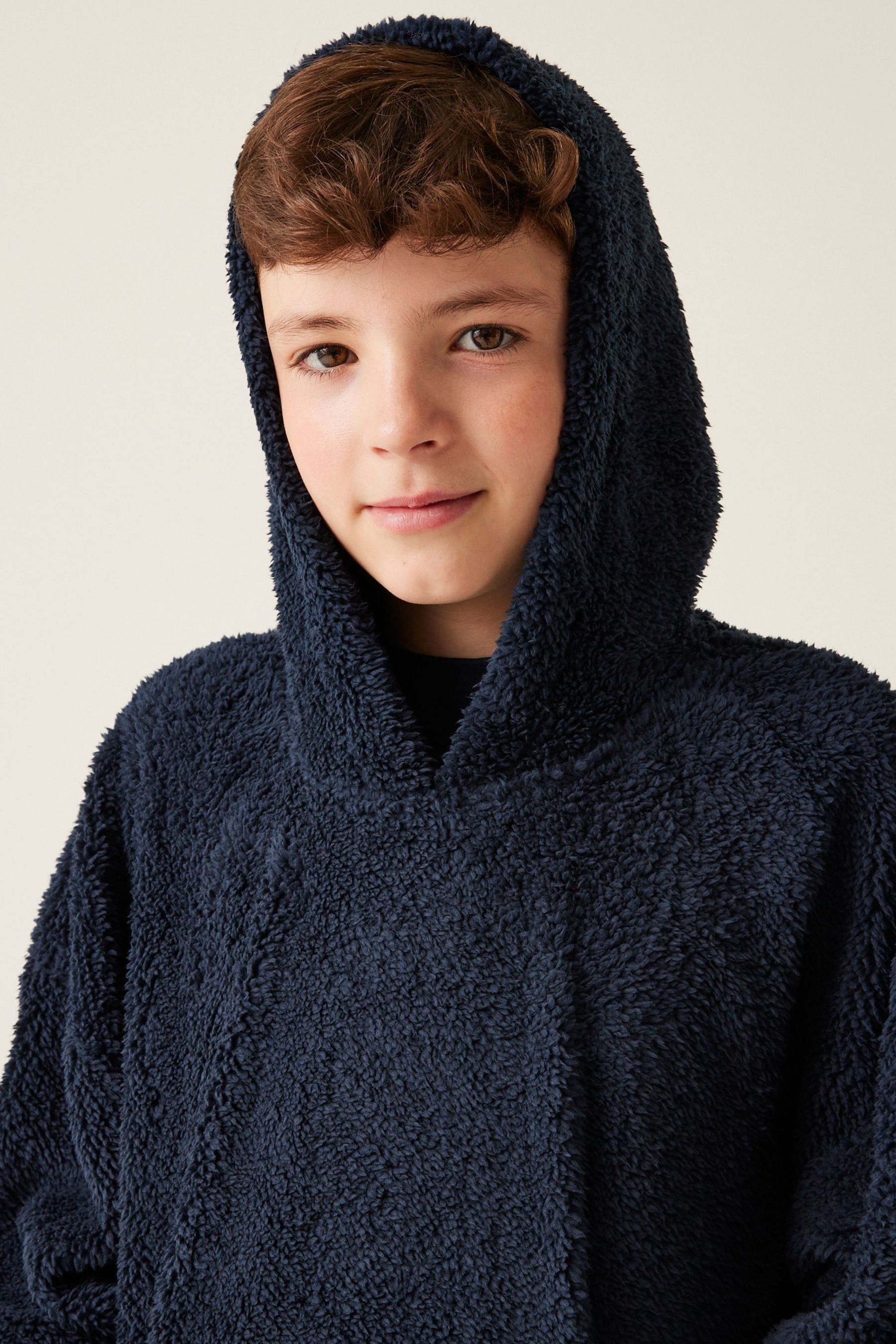 Buy Regatta Kids Blue Cosy Teddy Fleece Poncho from Next Luxembourg