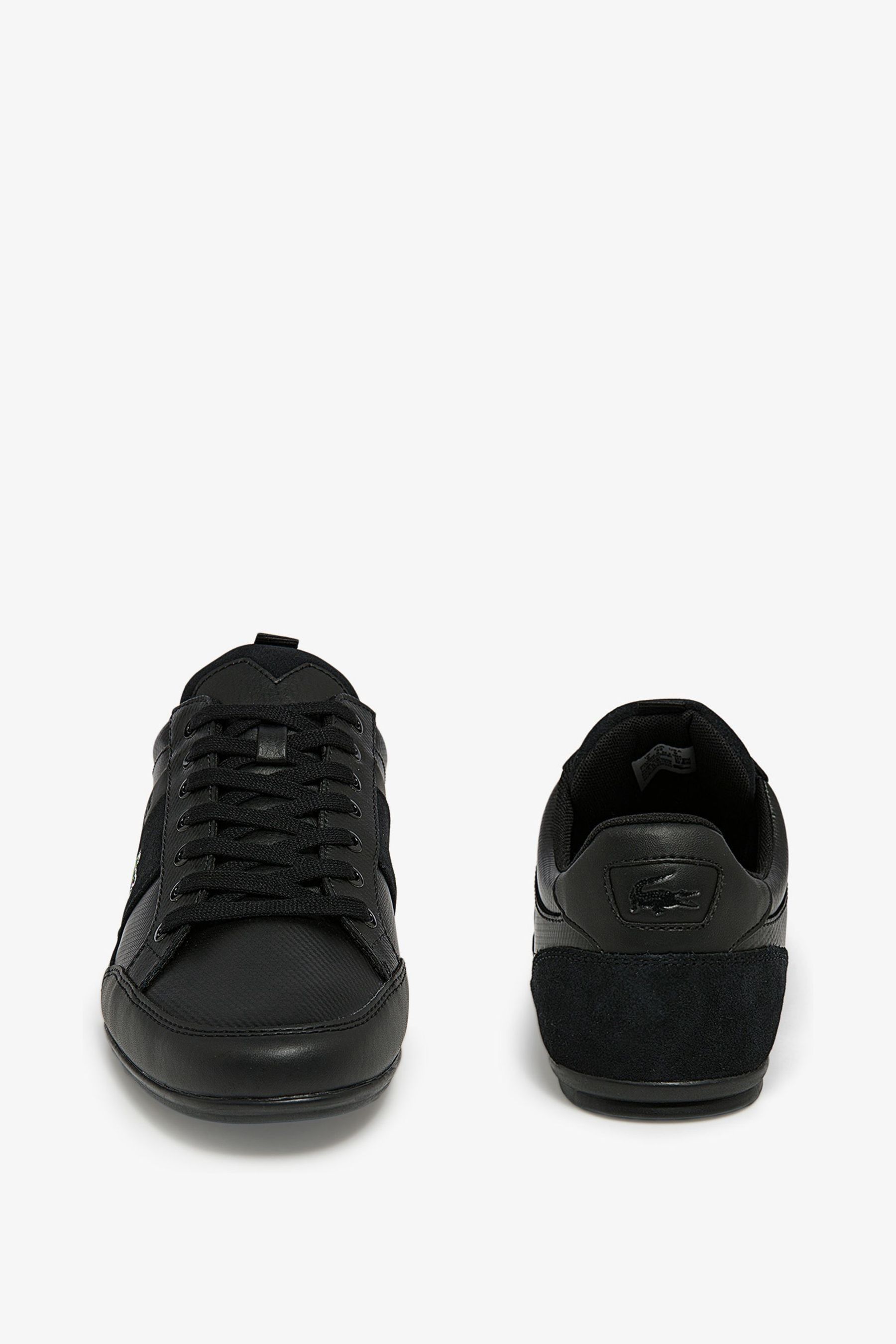 Lacoste chaymon trainers black discount