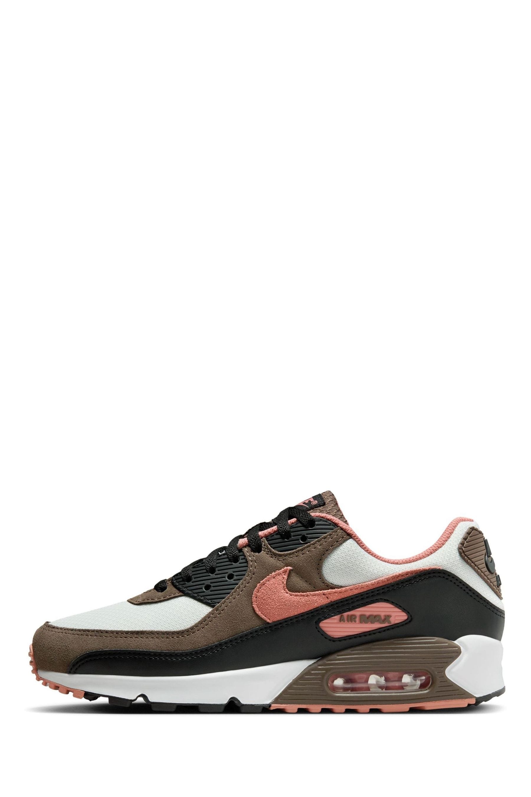 Buy Nike Brown White Air Max 90 Trainers from Next Luxembourg