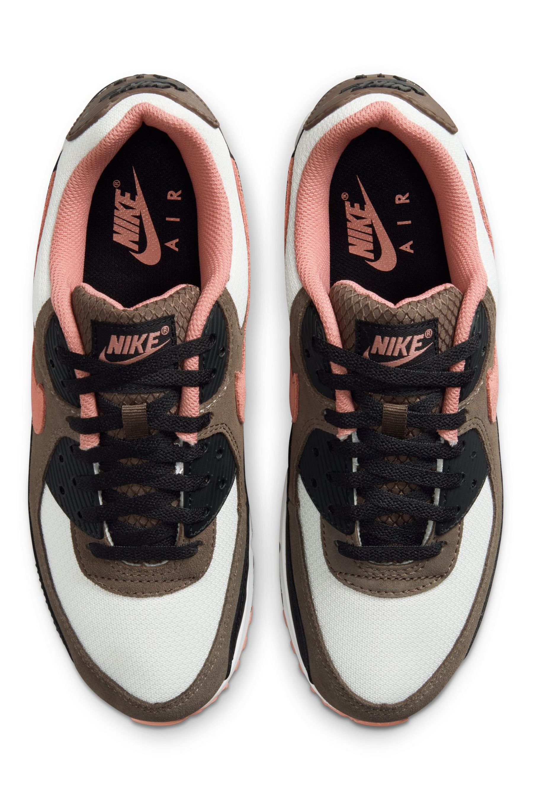 Buy Nike Brown White Air Max 90 Trainers from Next Luxembourg