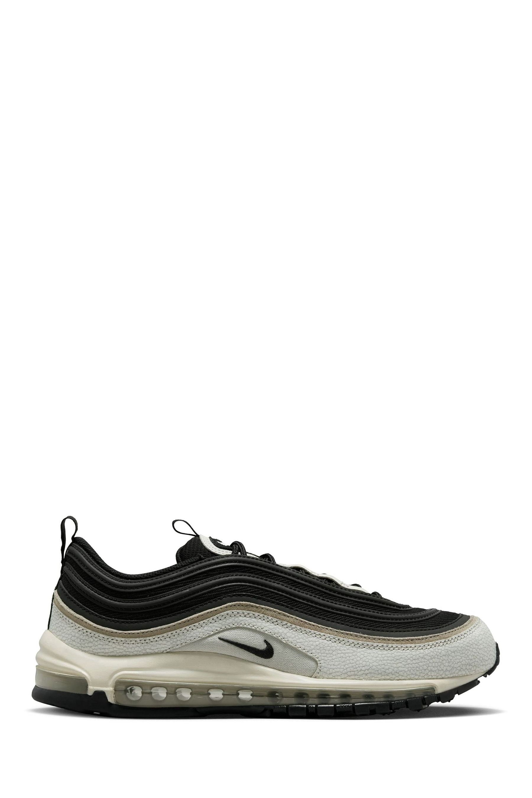 Nike air max 97 premium sneakers in black cracked leather outlet