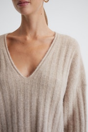 Reiss Nude Margot Ribbed Jumper - Image 3 of 5