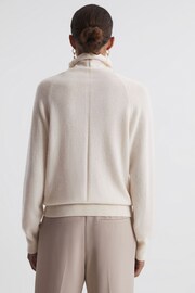 Reiss Cream Florence Relaxed Cashmere Roll Neck Top - Image 5 of 7