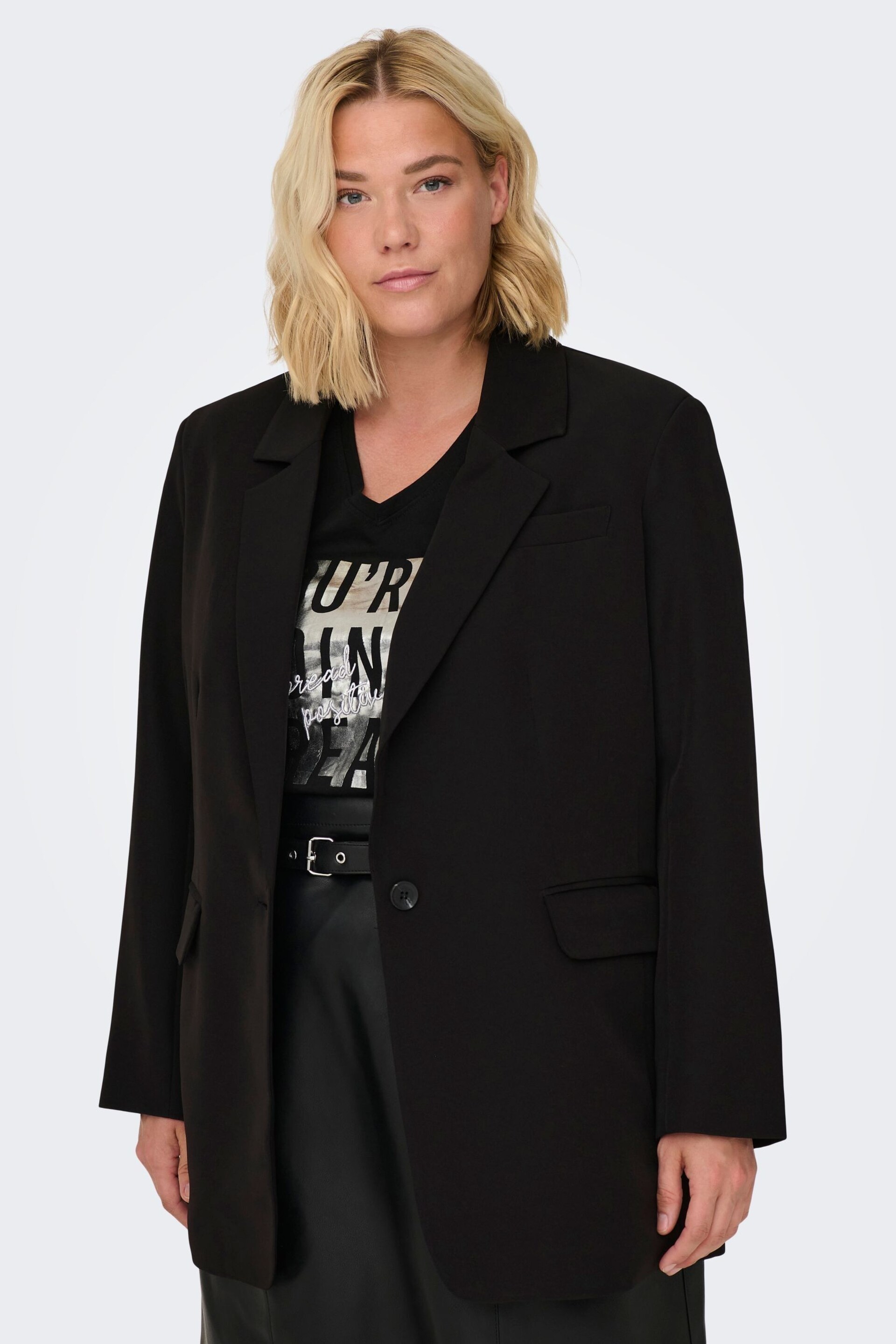 ONLY Curve Black Tailored Blazer - Image 3 of 5