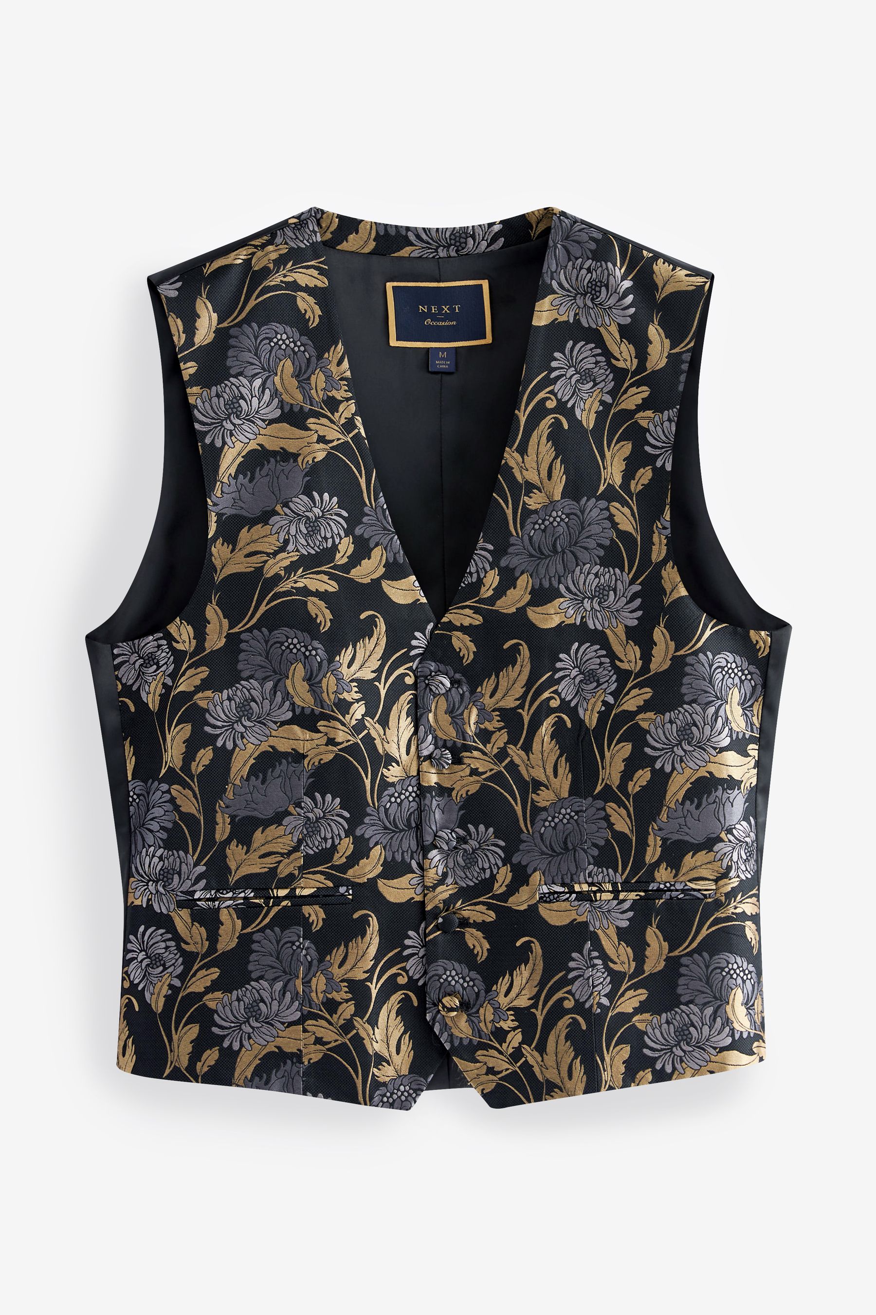 Mens black and gold waistcoat new arrivals