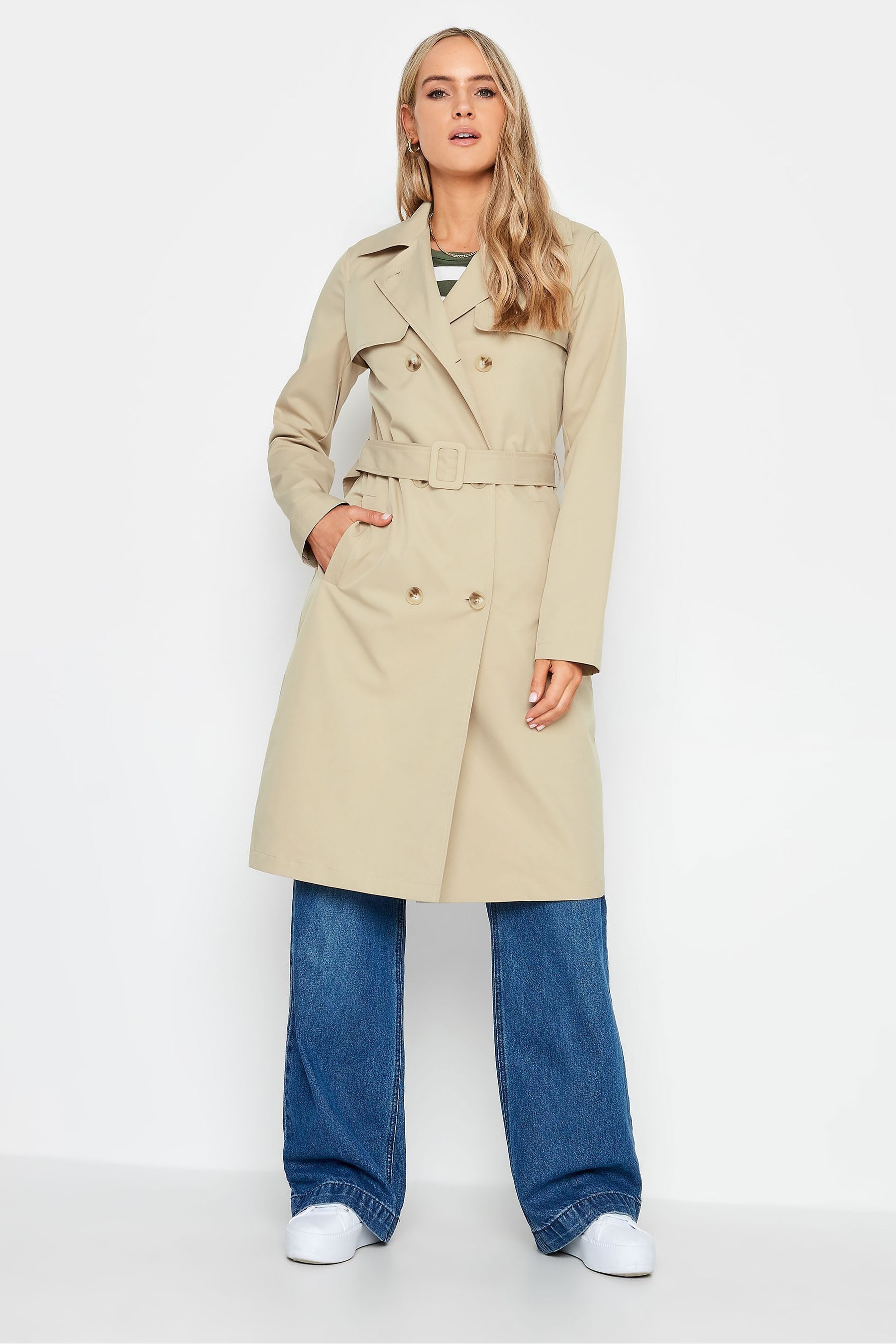 Buy Long Tall Sally Natural Trench Coat from Next USA