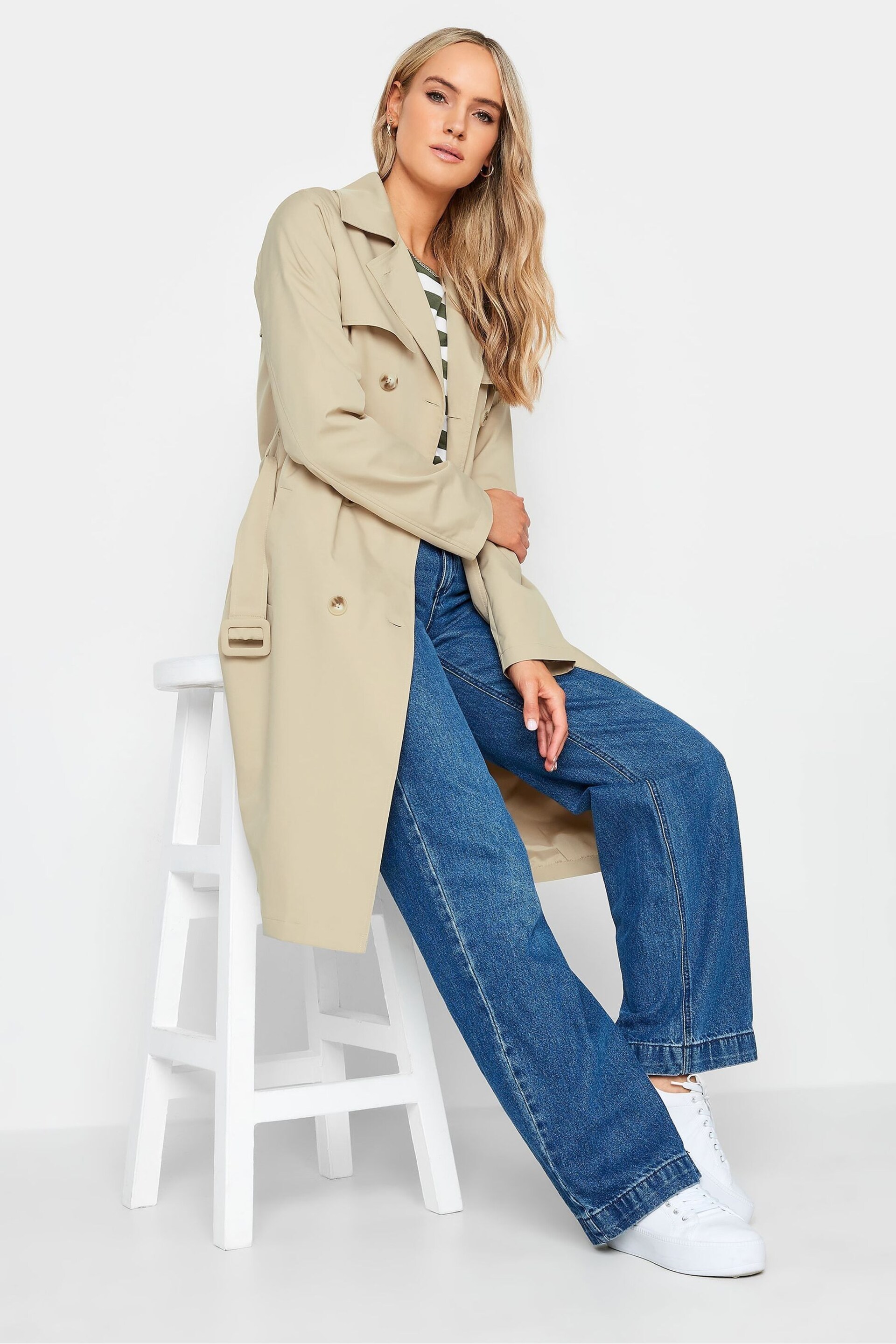 Long Tall Sally Natural Trench Coat - Image 4 of 5