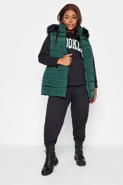 Yours Curve Green Short Padded Gilet - Image 2 of 4