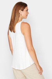 Long Tall Sally White Crochet Trim Vest Top - Image 2 of 4