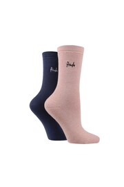 Pringle Pink/Black Fully Cushioned Leisure Socks - Image 1 of 3