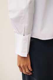 White Fitted Collared Long Sleeve Shirt - Image 5 of 7