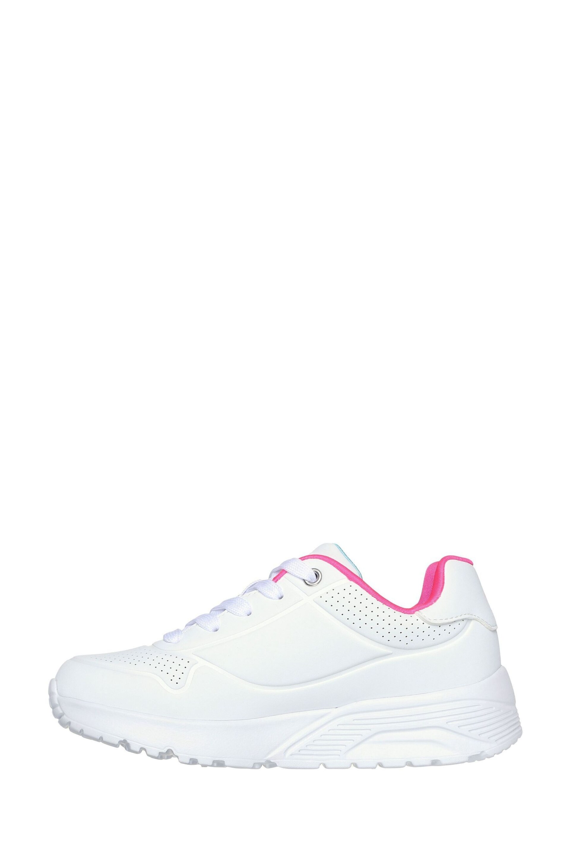 Skechers White Uno Lite My Drip Trainers - Image 2 of 5