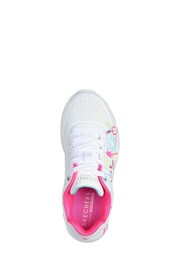 Skechers White Uno Lite My Drip Trainers - Image 5 of 5