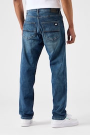 Weekend Offender Washed Vintage Blue Straight Fit Jeans - Image 2 of 6