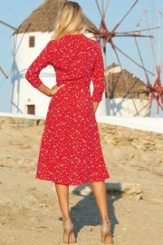 Sosandar Red Midi Shirt Dress - Image 2 of 5