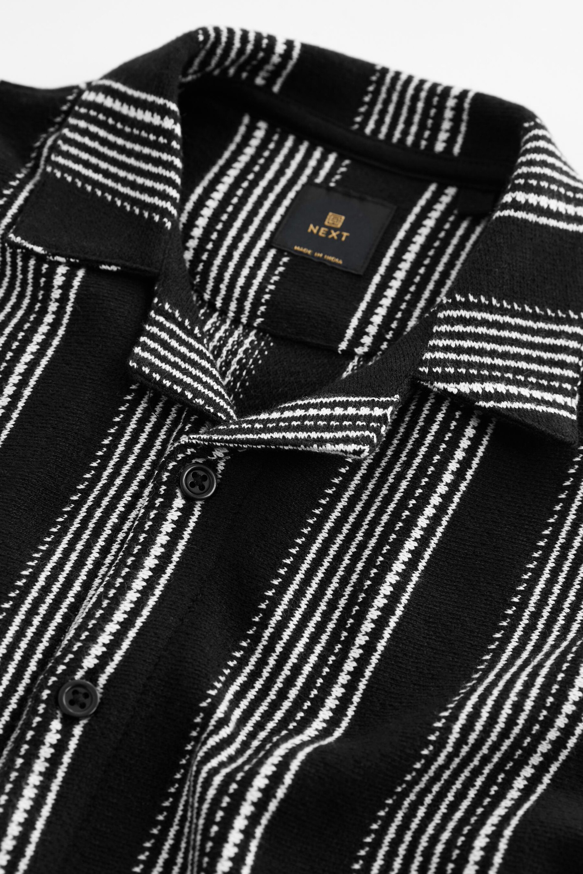 Black Stripe Short Sleeve Shirt (3-16yrs) - Image 3 of 3