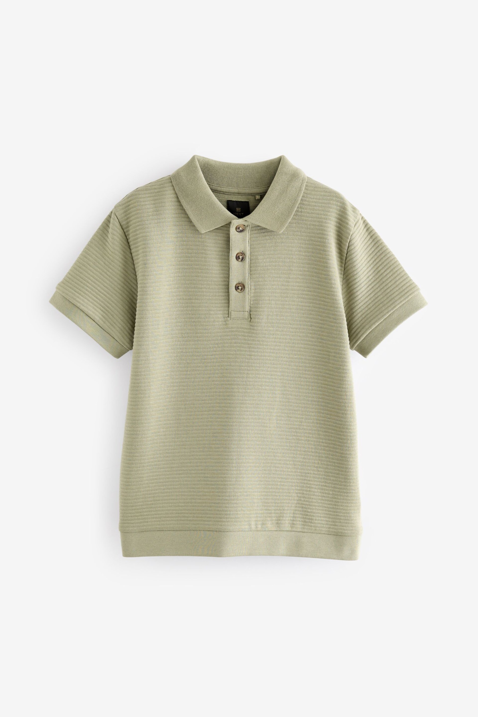 Green Textured Polo Shirt (3-16yrs) - Image 1 of 3