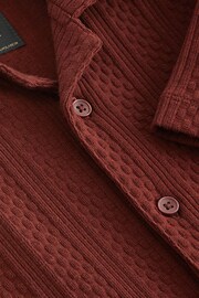 Red Textured Short Sleeve Shirt (3-16yrs) - Image 3 of 3