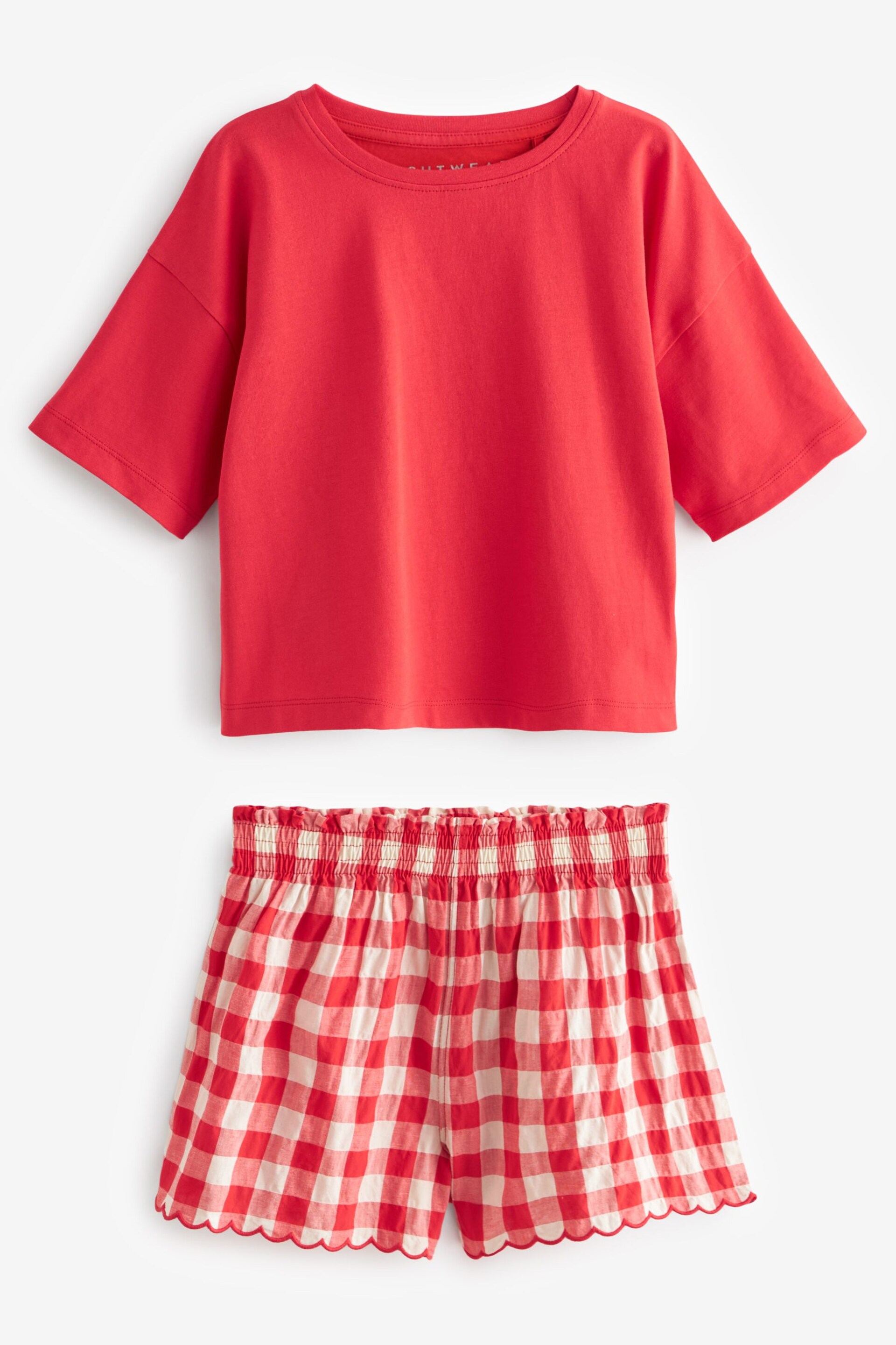 Red/ White Woven Check Pyjamas 2 Pack (3-16yrs) - Image 3 of 5