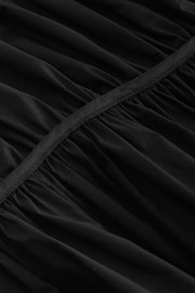 Black Poplin Layered Tie Blouse - Image 6 of 6