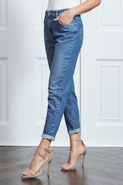 Sosandar Blue Denim Tall Slim Leg Mom Jeans - Image 4 of 5