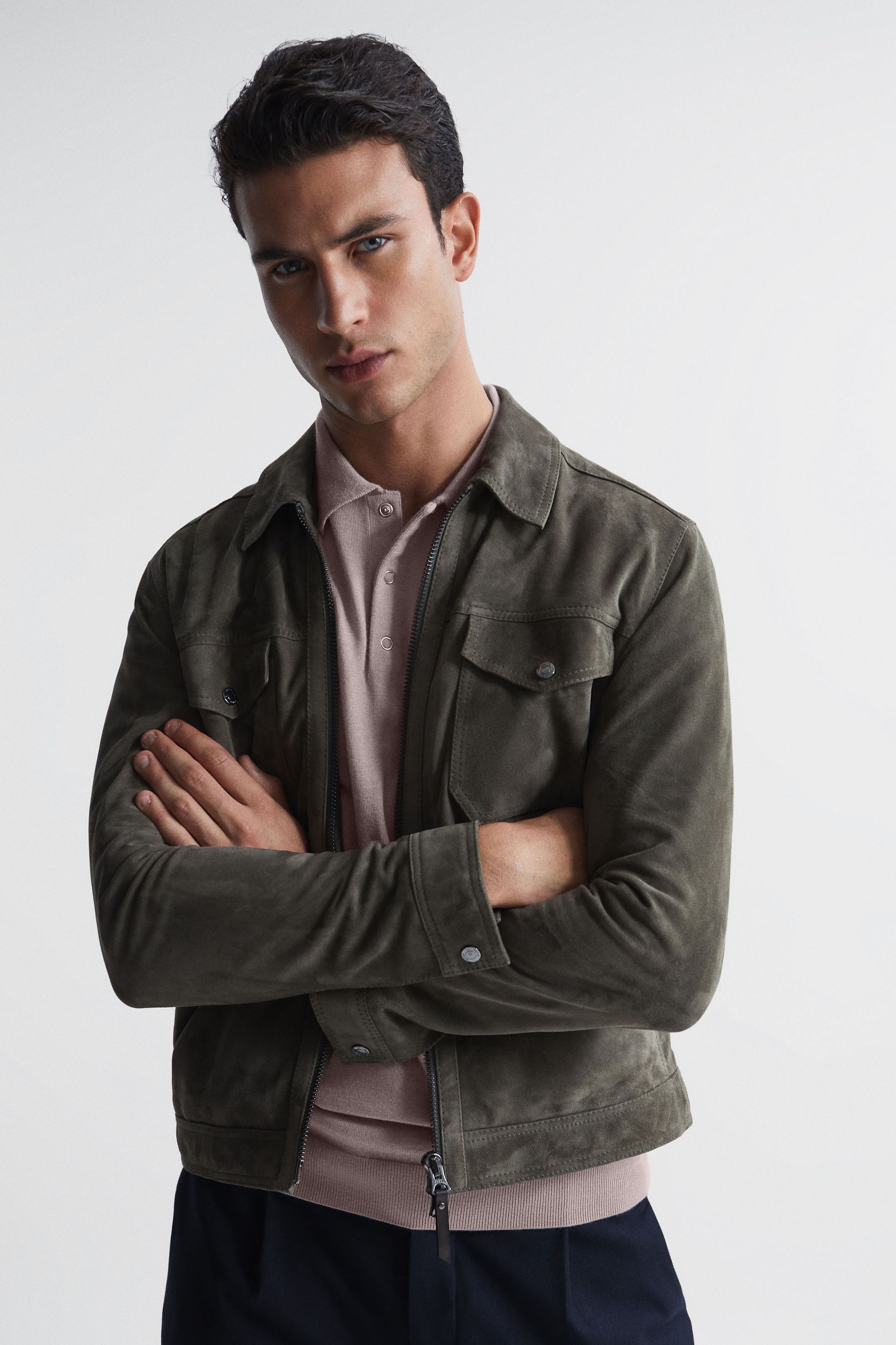 Buy Reiss Stone Blair Merino Press Stud Polo T Shirt from the Next UK online shop